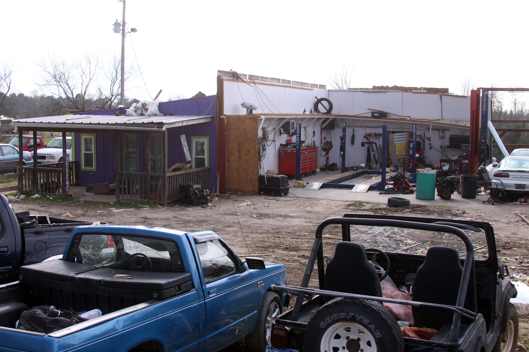 Damage at Bell Tire and Auto